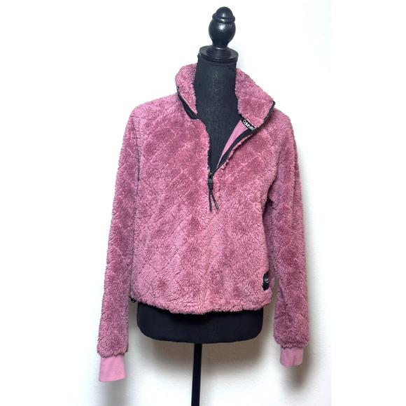 Calvin Klein Performance Fleece Fall‎ Pullover Quarter Zip Pullover Burgundy - Picture 16 of 16